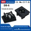 Porta de Carregamento AC Adaptador, Conector Fêmea de Três Pinos, Conector Fêmea Pequeno Db-6 22.5*17.5