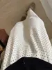 Falda de Lunares Blancos para Mujer, Nuevo Estilo Verano 2026, Falda de Línea A de Cintura Alta Adelgazante, Cubre Cadera, Elegante Falda Larga