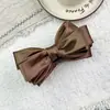 Pinza de plátano grande con lazo de satén estilo coreano para mujer, pinza para el pelo de coleta alta de alta gama, accesorio para el pelo elegante y versátil