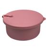 Caja de Silicona de Grado Alimenticio para Conservar Frescos Frutas y Verduras Redonda con Tapa Caja para Carpicnic Apta para Microondas Caja Bento para el Almuerzo