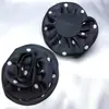 Tecido de Cetim Delicado com Bolinhas Flor Rosa DIY Flor Artesanal Elástico de Cabelo Presilha de Garra Acessórios para Cabelo Acessórios para Roupas Enfeites