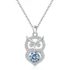 Collar Versátil de Plata de Ley S925 Europea y Americana Transfronterizo con Doce Piedras de Nacimiento Colgante Moda Amazon Cadena para Clavícula