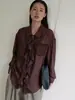Nuevo para Otoño 8/10 Principios de Otoño Nuevo Romántico Urbano Exquisito Suave Suave Resistente Elegante Camisa de Mujer F1027