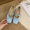 Recién llegado: Bailarinas con Cuña y Lazo para Mujer, Primavera/Verano 2026, Zapatos Mary Jane Rojos Estilo Francés