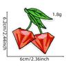 Fruta Fresa Cereza Venta al por Mayor Calcomanías de Tela Accesorios Decorativos Lindo Infantil Dibujos Animados Parche Bordado Joyería Parche Bordado Eléctrico