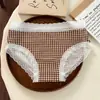 Ropa interior sexy de encaje para mujer, estilo retro francés romántico, entrepierna antibacteriana, nuevos calzones de verano para mujer