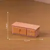 Serie de Muebles Miniatura de Mimbre para Armario para Paisajes en Miniatura, Accesorios de Decoración DIY para Casas de Muñecas, Adornos de Escritorio Mini