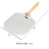 Pala para Pizza Pala para Pastel de Aluminio Combinación Cuchillo para Pizza 12 pulgadas Mango de Madera Pala para Pizza de Aluminio Pala para Hornear Herramienta de Transferencia de Pizza