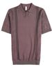 Nova Camisa Polo de Tricô Elástico de Manga Curta Masculina para o Verão 2025 Slim-fit Lasel Leve Madura Casual Camiseta de Manga Curta para Homem