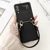 Moderna y Sencilla, Adecuada para Funda de Teléfono Móvil Samsung Zflip5, Plegable Hacia Arriba y Hacia Abajo, Zflip3 Estilosa Japonesa y Coreana Flip6 Anti-Caídas