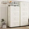 Armário de Armazenamento Espessado, Armário de Armazenamento Dobrável Doméstico, Guarda-Roupa de Quarto para Bebê, Armário de Armazenamento Móvel Multicamadas para Lanches e Brinquedos