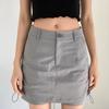 Saia Curta de Cintura Alta Estilo A-Line Workwear para Mulheres, Novo Estilo de Verão, Casual e Simples, Shorts Saia Anti-Exposição