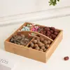 Caixa de Frutas Secas com Alça de Bambu e Madeira Compartimento Prato de Frutas Secas Casamento Criativo Nascimento Antecipado Seu Filho Armazenamento de Doces e Lanches Caixa de Madeira Personalização