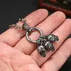 TEMU SHEIN Colgante de Collar con Calavera Negra para Hombre Colgante Plata Tailandesa Personalidad Joyería Vintage