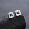 Pendientes de Moneda de Cobre con Tachuelas de Diamante para Hombre, Lujo Ligero, Gama Alta, Personalizados, Pendientes Versátiles para Mujer, Accesorios de Joyería Sencillos de Nicho al por Mayor