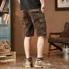 Pantalones Cortos de Trabajo Estilo Retro Americano para Hombre Verano 2025 Delgados Casuales de Longitud Media Streetwear Sueltos de Cinco Puntos