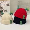 Gorro de otoño e invierno para bebé, bonito y súper lindo gorro de lana con forma de dinosaurio, jersey cálido de punto para niños y niñas de invierno.