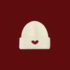 Gorro de lana bordado dulce amor japonés para mujer invierno cálido combinable estudiante gorro de punto que hace ver la cara pequeña gorro para el frío moda