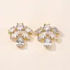 Pendientes Vintage de Hojas con Circonita Estilo Francés, Pendientes de Lujo Ligero y Alta Gama para Mujer, Accesorios Simples para el Día a Día, Envío Directo de Una Pieza