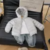 Chaqueta Ligera de Algodón Canalé para Niños de Comercio Exterior 2026 Nuevo Estilo Otoño/Invierno Abrigo de Algodón Acolchado Unisex para Niños Ropa de Abrigo para Bebés con Capucha