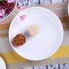Plato de fruta de cerámica de 10 pulgadas para hotel, restaurante occidental, vajilla de cerámica, plato de postre infantil engrosado de color blanco puro