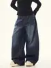 2025 Nuevos Jeans Scimitar Diseño Retro Tres Dimensiones Para Mujer Combinan con Todo Pierna Ancha Relajada Pantalones Hoz