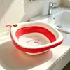 Lavabo plegable Sanrio para uso doméstico, adecuado para que niños y bebés se laven la cara y los pies, portátil y colgable, lindo lavabo de plástico con dibujos animados