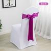 Boda transfronteriza, lazo, moderno, sencillo, funda para silla, decoración, cinta de satén, flor para respaldo de silla, flor elástica para respaldo de silla al por mayor