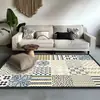 Alfombra de sala de estar estilo marroquí transfronteriza, resistente a las manchas y fácil de limpiar, adecuada para sofás y mesas de centro, alfombra de área grande de cobertura total, alfombra duradera para mesita de noche para el dormitorio