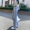 Jeans Reta Cintura Alta Feminino Roupa de Primavera Explosões Primavera e Verão 2024 Nova Chegada Cropped Pequeno Fino Estreito Calça Wide Leg