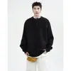 Exportação Transfronteiriça Tricô Masculino Tricô Masculino Tricô de Gola Meia-Alta Tricô de Manga Longa Tricô Quente Jaqueta Gola Henley