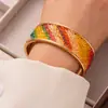 Pulsera transfronteriza de alta venta, creativa europea y americana, color degradado, diamante completo, para mujer, lujo ligero, personalizada, de alta gama