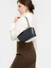 Bolso de mano minimalista con capa superior de piel de oveja para terraza, bolso tote coreano de cuero genuino de alta gama, bolso de mano/bolso de hombro de lujo ligero