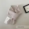 Bufanda de Punto 100% Lana Estilo Coreano Elegante Heroína Sencilla Versátil Bufanda Otoño e Invierno Cálida Color Puro Estilo Corto de Alta Gama