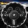 Nueva funda para volante de coche con incrustaciones de diamantes elástica sin anillo interior onda Diamante a cuadros Cuatro estaciones universal perforación caliente cruzada ventas calientes funda para manija