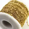 Joias DIY Corrente de Metro Completa Aço Inoxidável 304 Clipe Cruzado Plano Corrente de Contas Colar Pulseira Corrente de Tornozeleira