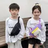 Bolsas para Niños al por Mayor Transfronterizas, Bolso de Pecho para Niña Pequeña para Exteriores Fresco y de Moda, Nuevo Riñonera para Bebé Niño de Color Contrastante