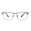 Armazón de Gafas de Negocio de Titanio Puro Sh0070 Moderno Marco Grande para Hombre Bicolor Galvanizado Armazón de Gafas Venta Directa desde Fábrica de Shenzhen