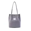 Bolsa de Lona Estilo Coreano Transfronteiriça, Bolsa de Lona Aveludada, Bolsa de Mão Feminina, Bolsa Transversal Artística Versátil, Bolsa Tote para Campus