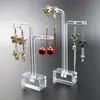 Soporte Sencillo para Pendientes, Soporte para Mostrar Pendientes y Aretes, Organizador de Joyería, Joyería de Acrílico Plateado, Accesorios de Jade, Almacenamiento de Pendientes