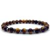 Nuevo listado pulsera de piedra ojo de tigre ágata negra amuleto geométrico hecho a mano clásico accesorios de joyería para hombre al por mayor