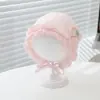 Chapéu de Bebê com Renda e Aba Larga, Chapéu de Sol de Primavera e Verão para Meninas Bebês, Chapéu de Sol Respirável para Uso Externo com Laço para Bebês e Crianças Pequenas