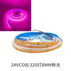 Tira de luz LED COB de 24V, 12V de alto brillo, 8MM, luz roja, luz verde, luz azul, luz dorada, luz rosa, luz morada, luz azul hielo