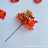 Arreglos Otoñales Estilo Ins Transfronterizo de Hoja de Arce y Girasol, Adornos de Decoración de Halloween de Gratitud por la Cosecha en Casa Manojo