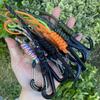 Fabricante Atacado Fivela de Chave de Paracord Tecido à Mão Anti-Perda Corda Chaveiro DIY Mosquetão Mochila Gancho EDC