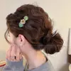 Pinza para el pelo de estampado de leopardo para mujer, estilo nuevo, para flequillo y cabellos sueltos, pinza lateral invisible estilo coreano, accesorio para el cabello