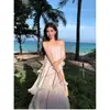 Comércio exterior transfronteiriço TK vestuário feminino do Sudeste Asiático, vestido camisola de alta qualidade com bordado espinha de peixe estampado, vestido floral
