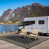 Fabricante Certificado BSCI Venta al por Mayor Tapetes de Plástico Tapetes Plegables Tapetes de PP Personalizados Tapetes para Piso de RV al Aire Libre con Patrones Personalizados