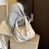 Bolsa de lona casual para mujer, nuevo estilo 2026, gran capacidad, bolso cruzado, estilo relajado, moda retro, bolsa de mano simple