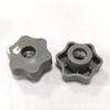48#m8m10m12 azul cinza branco preto hexagonal flor de ameixa através do furo plástico botão alça alça parafuso porca